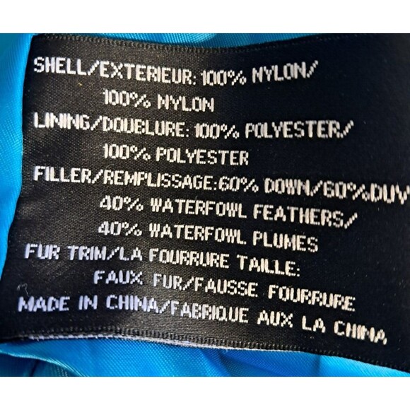 DKNY Womens Goose Down Sleeveless Jacket Waistcoat Vest Blue Black Medium - Picture 10 of 11